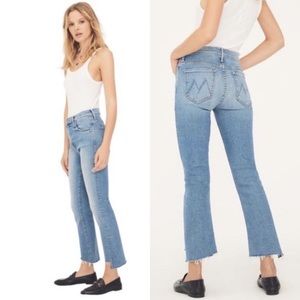 Mother Insider Crop Step Fray Denim Jeans